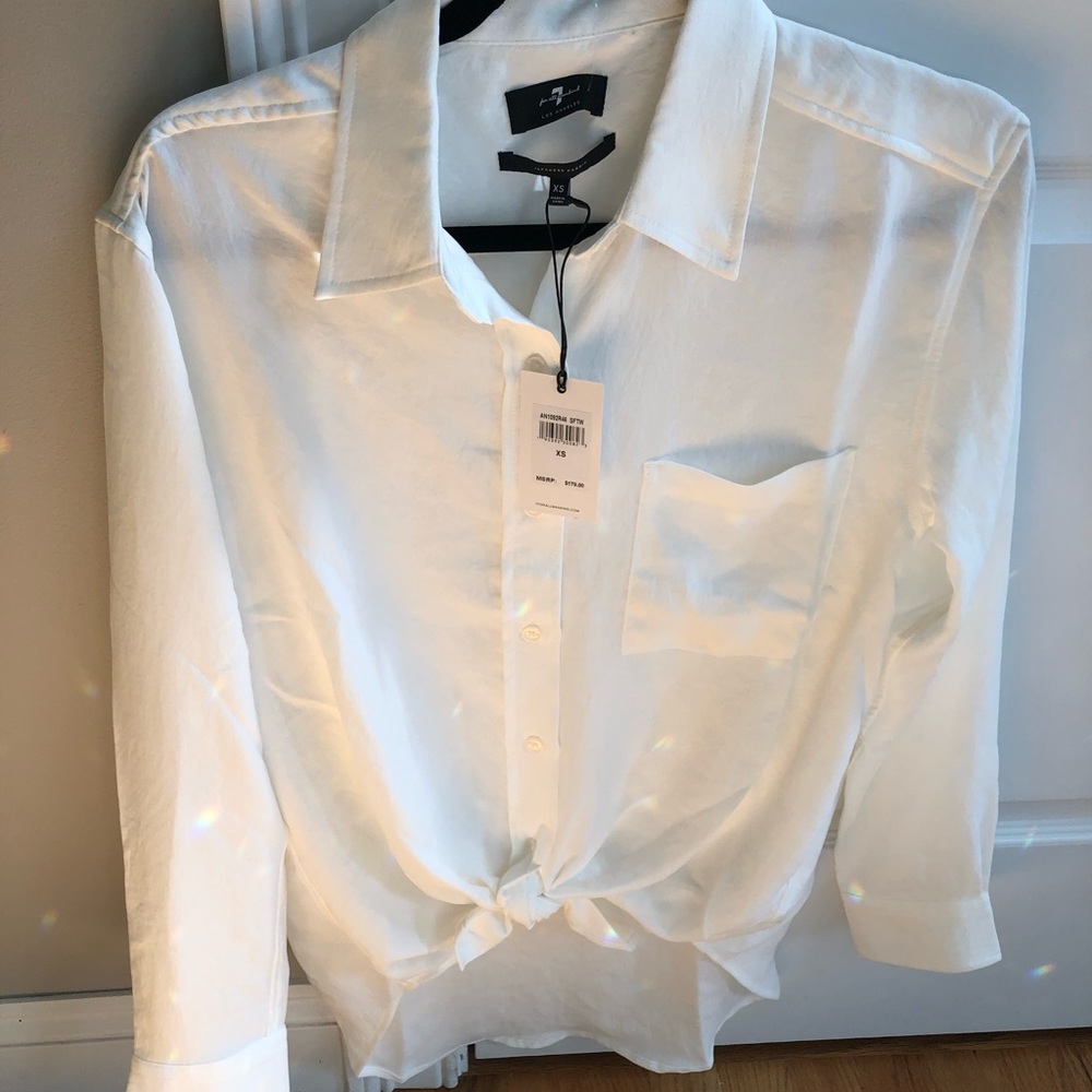 7 For All Mankind Classic Button Down Shirt NWT